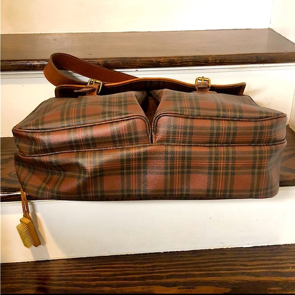 KRALPH LAUREN Plaid Crossbody Messenger Camp School College Computer Bag - Picture 8 of 17